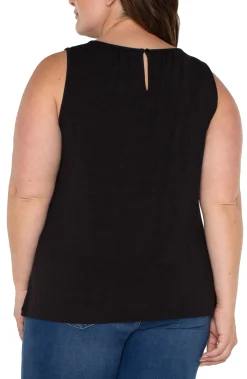 Tops-Liverpool Los Angeles A-LINE SLEEVELESS KNIT TOP Black