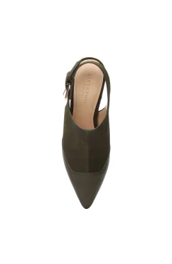 Mules-Liverpool Los Angeles BARSTOW SLING BACK MULE Olive