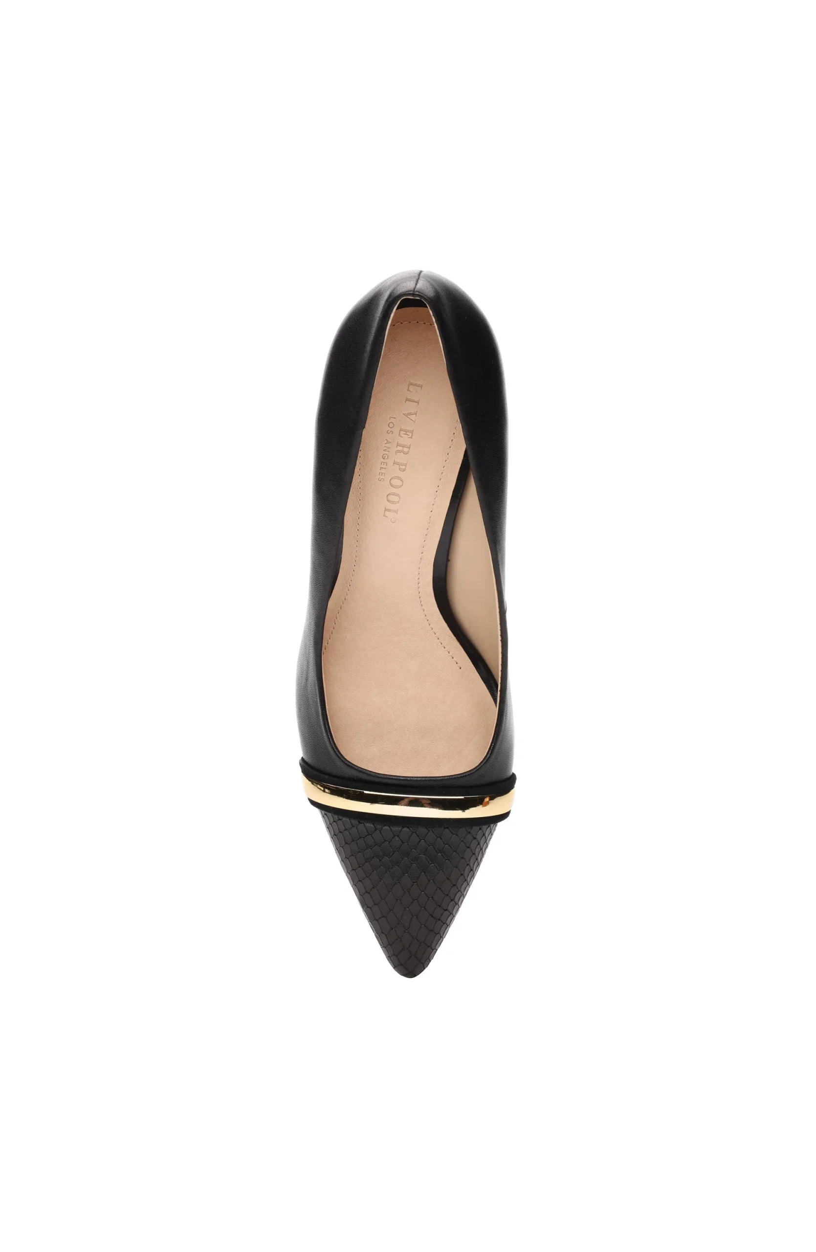Heels-Liverpool Los Angeles BELAIR PUMP WITH EMBOSSED SNAKE Black