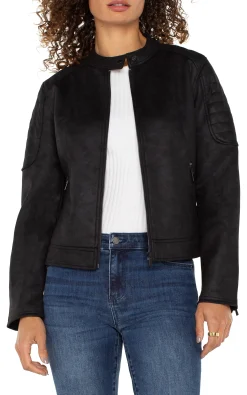 Jackets-Liverpool Los Angeles BIKER JACKET Black