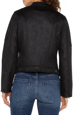 Jackets-Liverpool Los Angeles BIKER JACKET Black