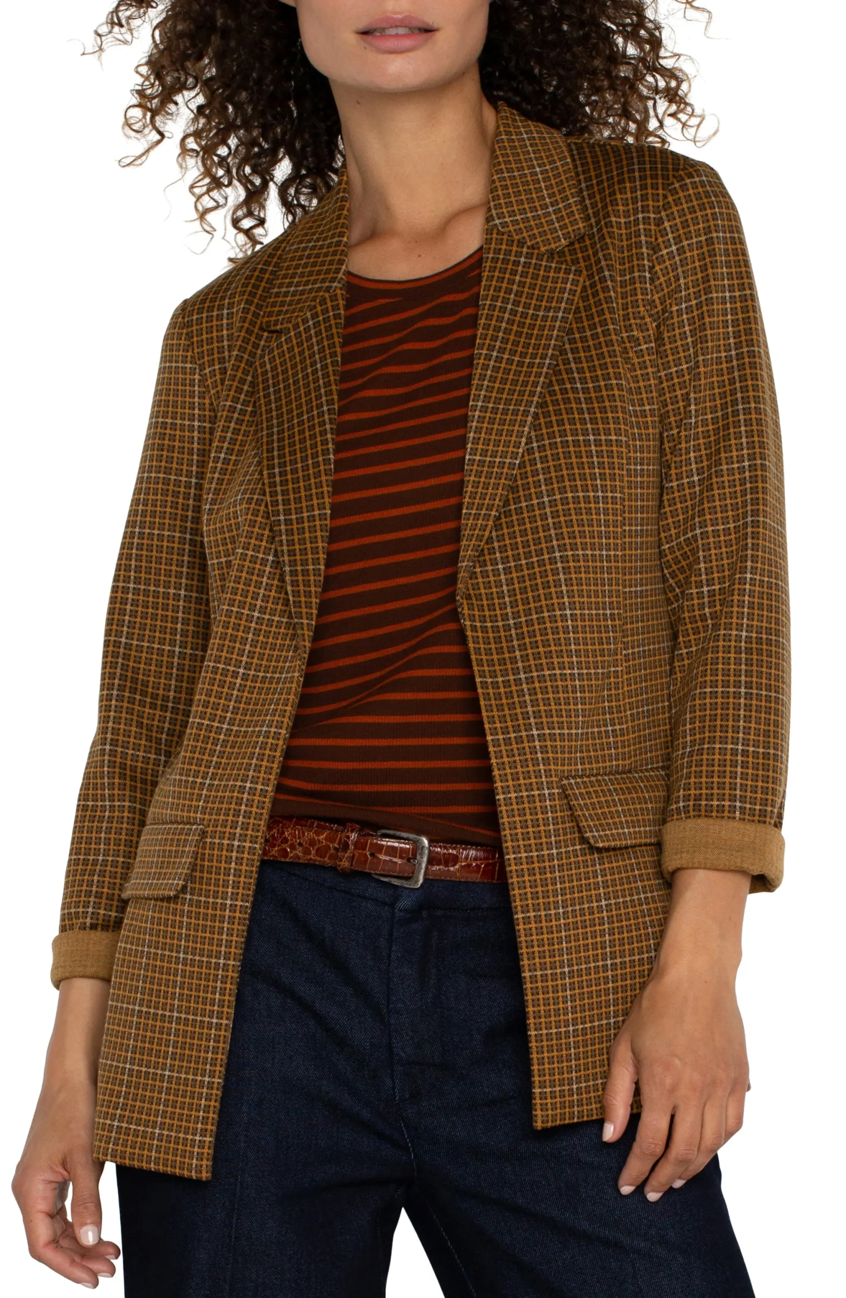 Jackets-Liverpool Los Angeles BOYFRIEND BLAZER Jasperbrownplaid
