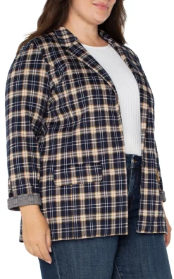 Jackets-Liverpool Los Angeles BOYFRIEND BLAZER Darknavytartanplaid