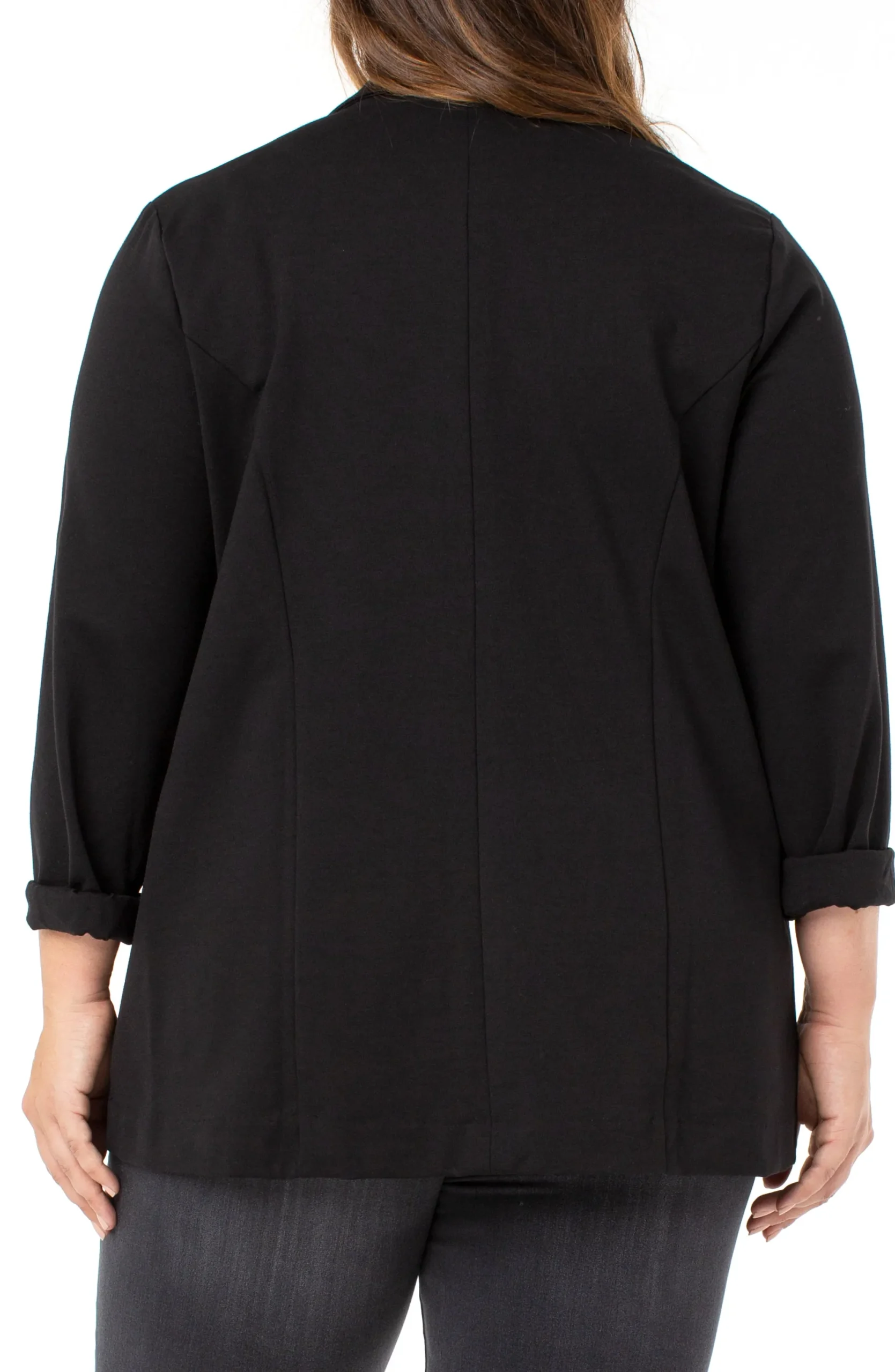 Jackets-Liverpool Los Angeles BOYFRIEND BLAZER WITH PRINCESS DART SUPER STRETCH Black