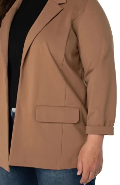 Jackets-Liverpool Los Angeles BOYFRIEND BLAZER WITH PRINCESS DART Maple