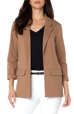 Jackets-Liverpool Los Angeles BOYFRIEND BLAZER WITH PRINCESS DARTS Maple