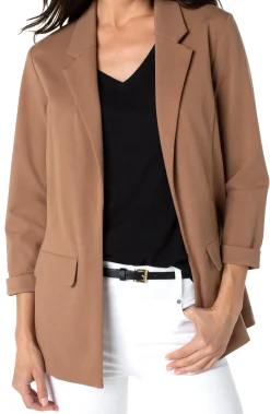 Jackets-Liverpool Los Angeles BOYFRIEND BLAZER WITH PRINCESS DARTS Maple