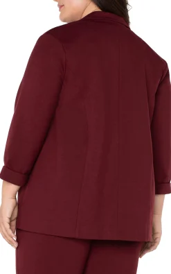 Jackets-Liverpool Los Angeles BOYFRIEND BLAZER WITH PRINCESS DART Bordeaux