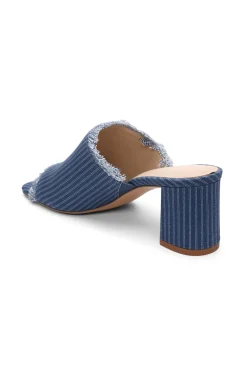 Mules-Liverpool Los Angeles BREA FRINGE DENIM MULE Indigoecru