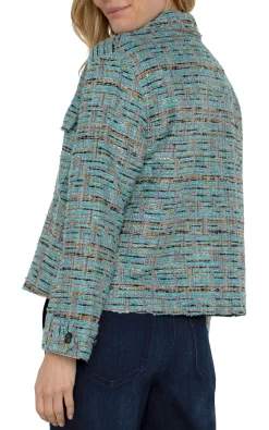 Jackets-Liverpool Los Angeles BUTTON FRONT BOXY SHACKET Oceanboucle