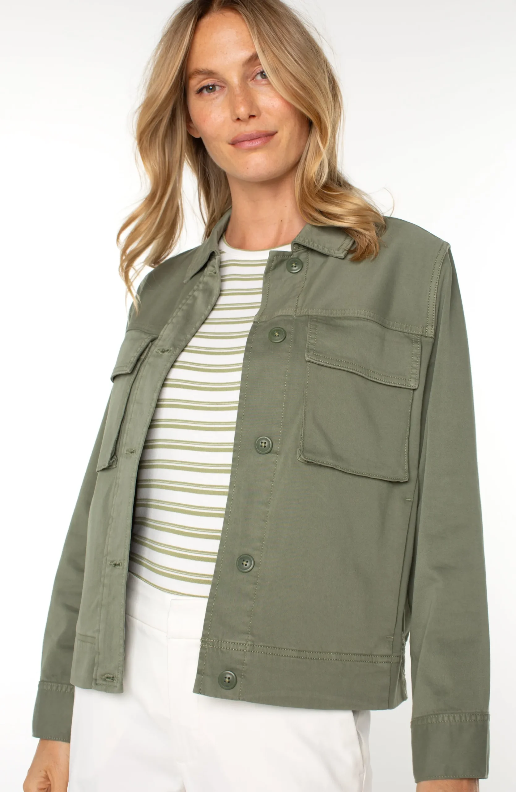 Jackets-Liverpool Los Angeles BUTTON FRONT CARGO JACKET Martiniolive
