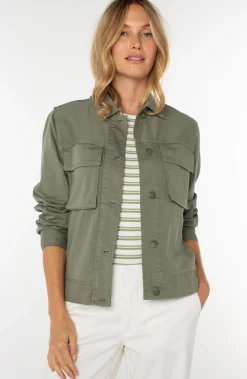Jackets-Liverpool Los Angeles BUTTON FRONT CARGO JACKET Martiniolive