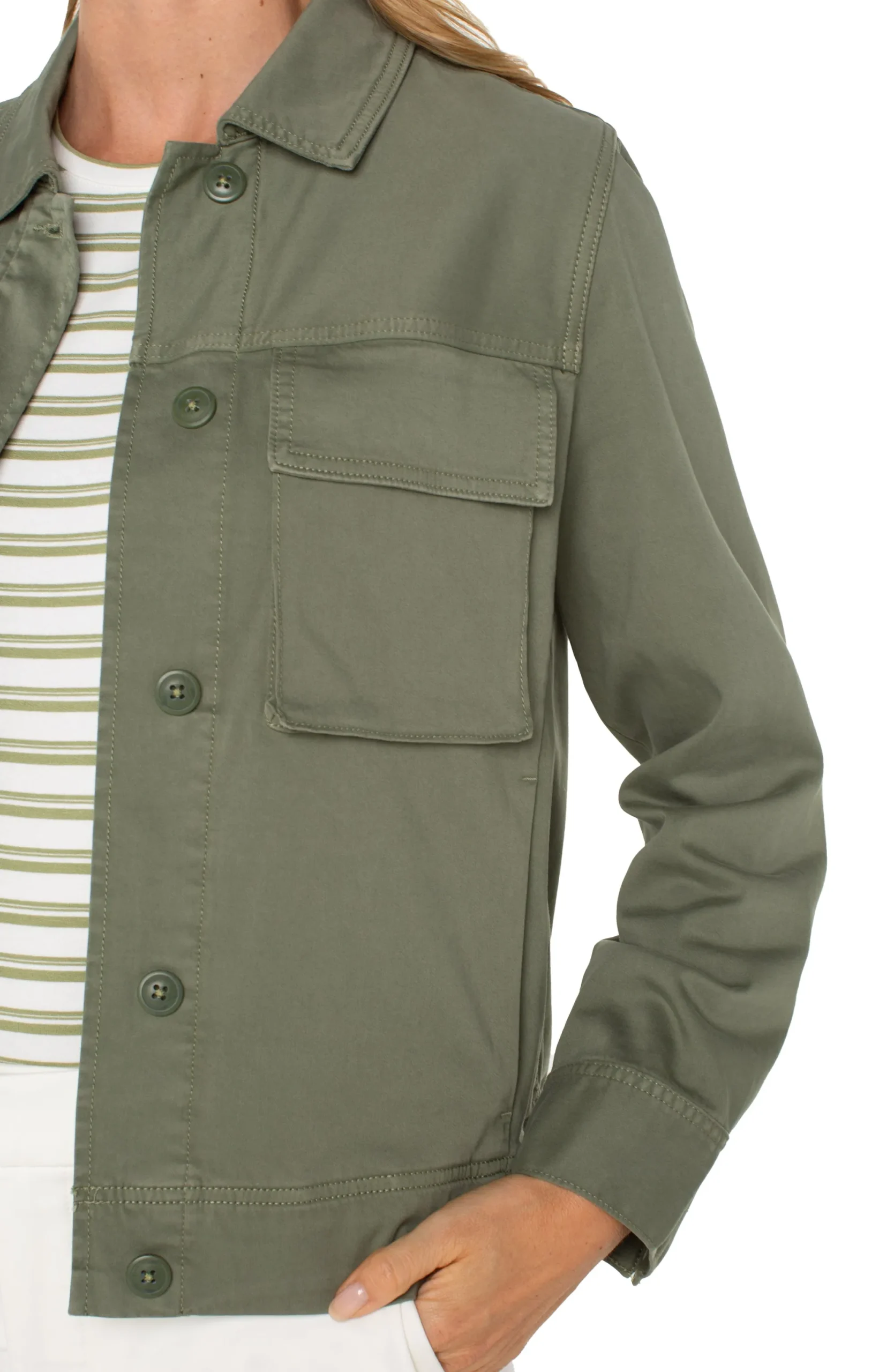 Jackets-Liverpool Los Angeles BUTTON FRONT CARGO JACKET Martiniolive