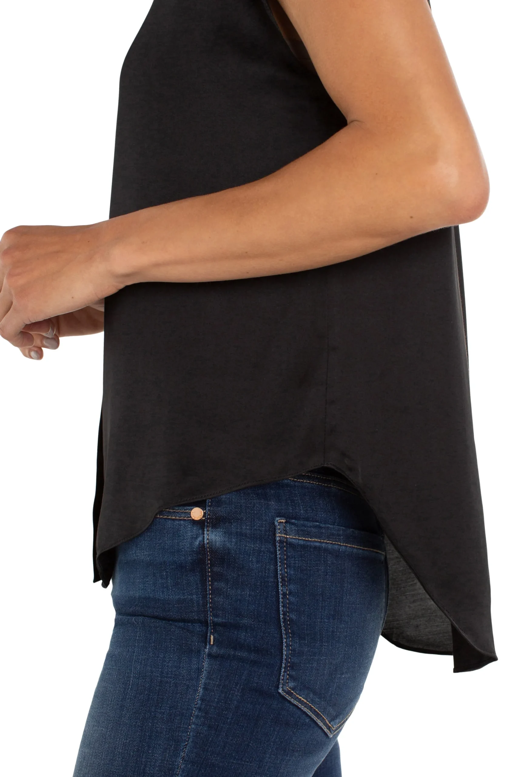 Tops|Tops-Liverpool Los Angeles BUTTON FRONT DOLMAN SLEEVE BLOUSE Black