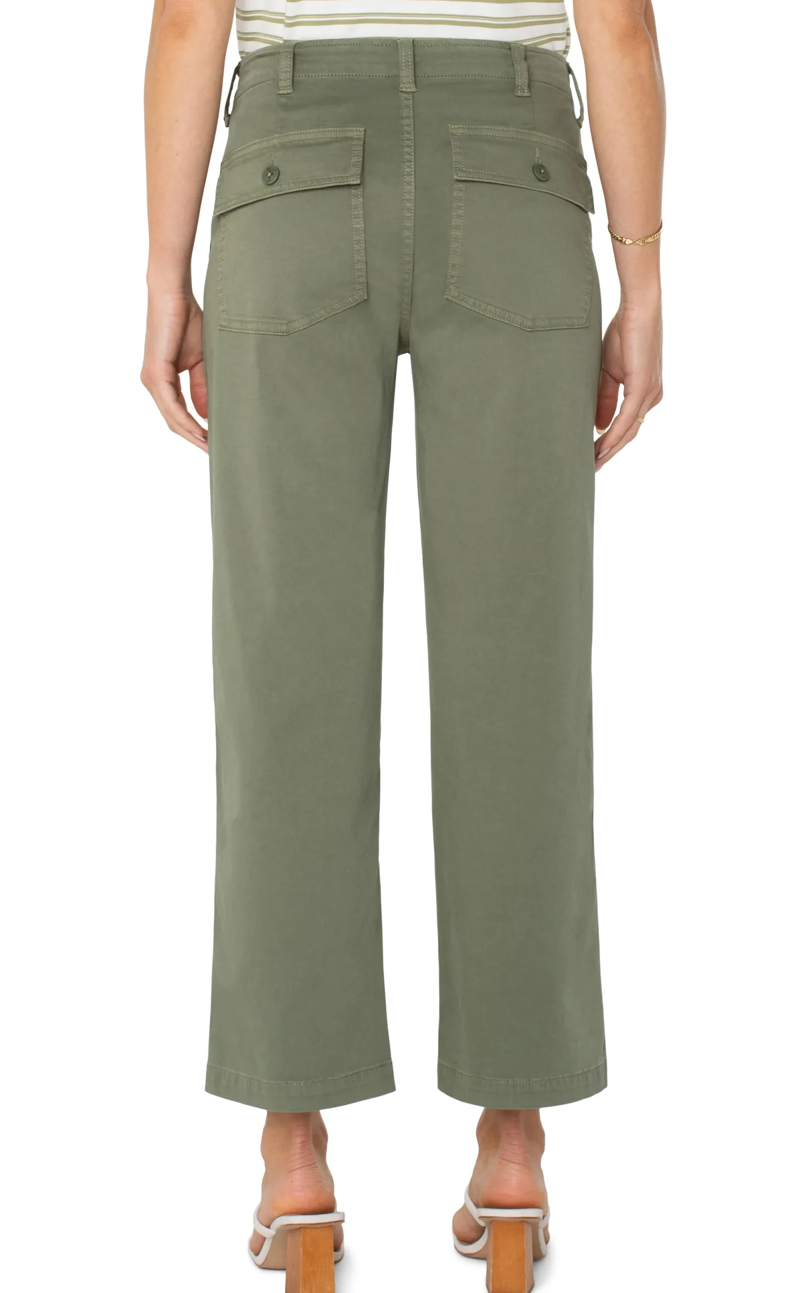 Pants|Wide-Leg-Liverpool Los Angeles CARGO WIDE LEG CROP Martiniolive