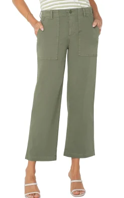 Pants|Wide-Leg-Liverpool Los Angeles CARGO WIDE LEG CROP Martiniolive