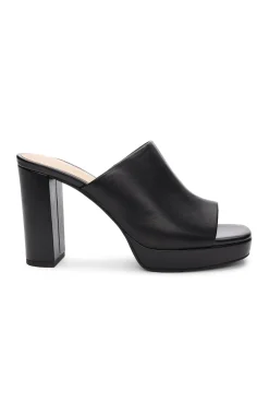 Mules-Liverpool Los Angeles CARSON HIGH BLOCK HEEL MULE Black
