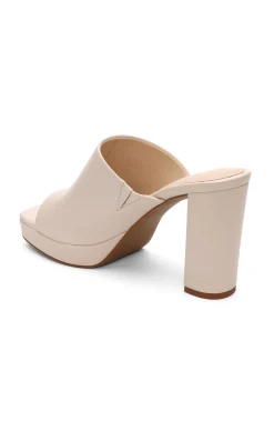 Mules-Liverpool Los Angeles CARSON HIGH BLOCK HEEL MULE Ecru
