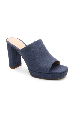 Mules-Liverpool Los Angeles CARSON HIGH BLOCK HEEL MULE Indigo