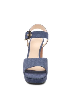 Heels-Liverpool Los Angeles CELEBRITY ANKLE STRAP HEEL Indigo