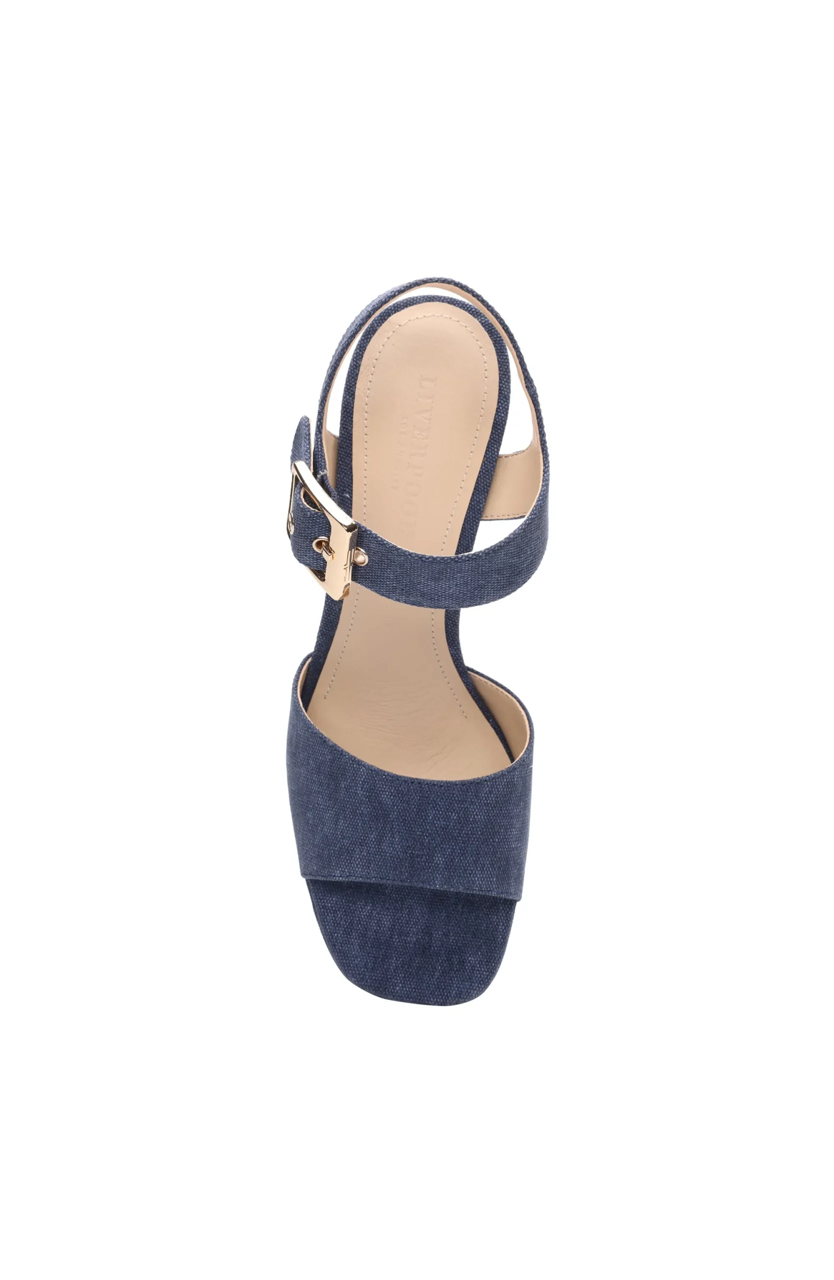Heels-Liverpool Los Angeles CELEBRITY ANKLE STRAP HEEL Indigo