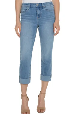 Jeans|Crops-Liverpool Los Angeles CHARLIE CROP ECO WIDE ROLLED CUFF Abbotkinney