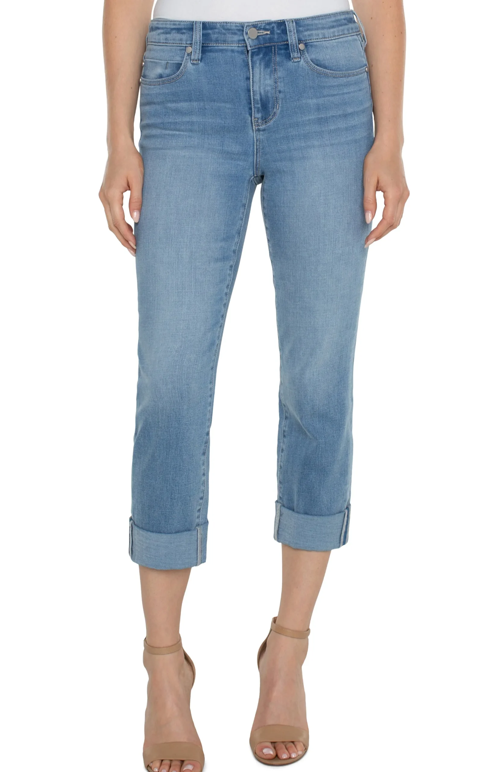 Jeans|Crops-Liverpool Los Angeles CHARLIE CROP ECO WIDE ROLLED CUFF Abbotkinney
