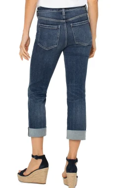 Jeans|Crops-Liverpool Los Angeles CHARLIE CROP WIDE ROLLED CUFF Wells