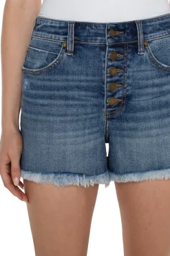 Shorts|Shorts-Liverpool Los Angeles CHRISTINE HI-RISE ECO A-LINE FRAY SHORT Claymont