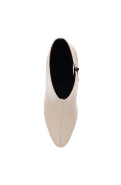 Boots-Liverpool Los Angeles CLAREMONT ICON HEEL SIDE ZIP BOOTIE Ecru