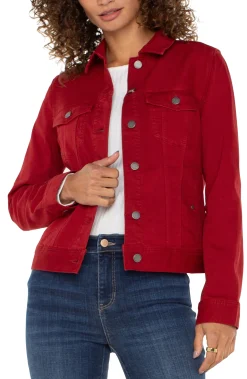 Jackets|Jackets-Liverpool Los Angeles CLASSIC JEAN JACKET Carnelian