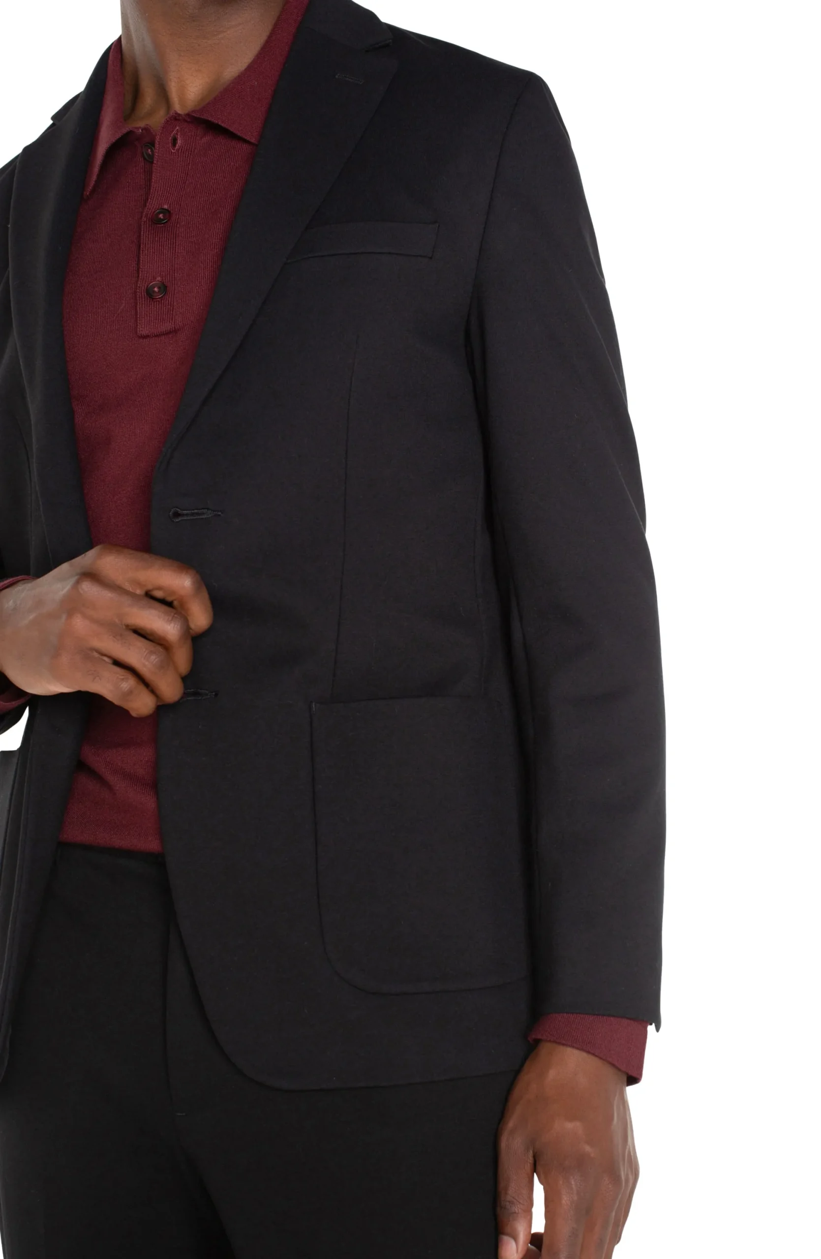 Jackets & Blazers-Liverpool Los Angeles DOUBLE VENT BLAZER Black