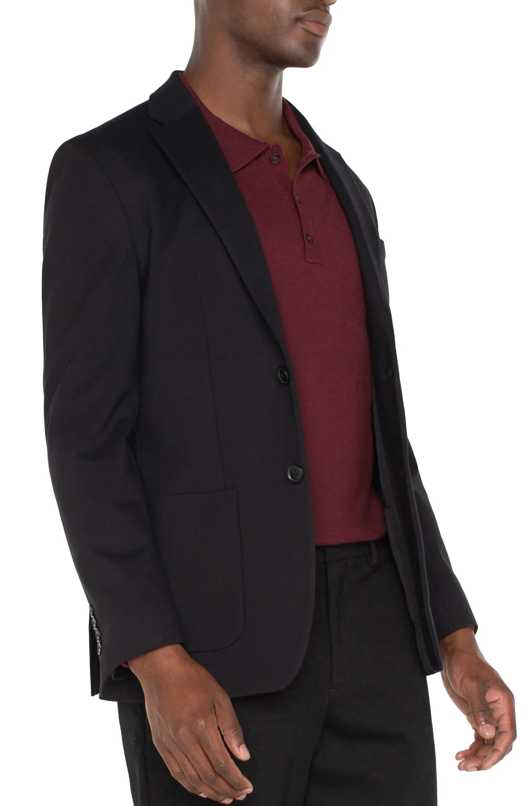 Jackets & Blazers-Liverpool Los Angeles DOUBLE VENT BLAZER Black