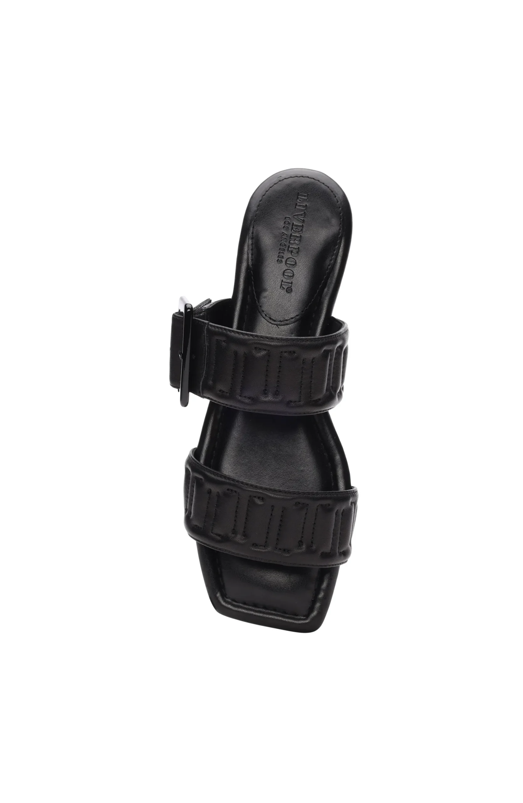 Sandals-Liverpool Los Angeles DOWNTOWN LOGO STITCH SANDAL Black