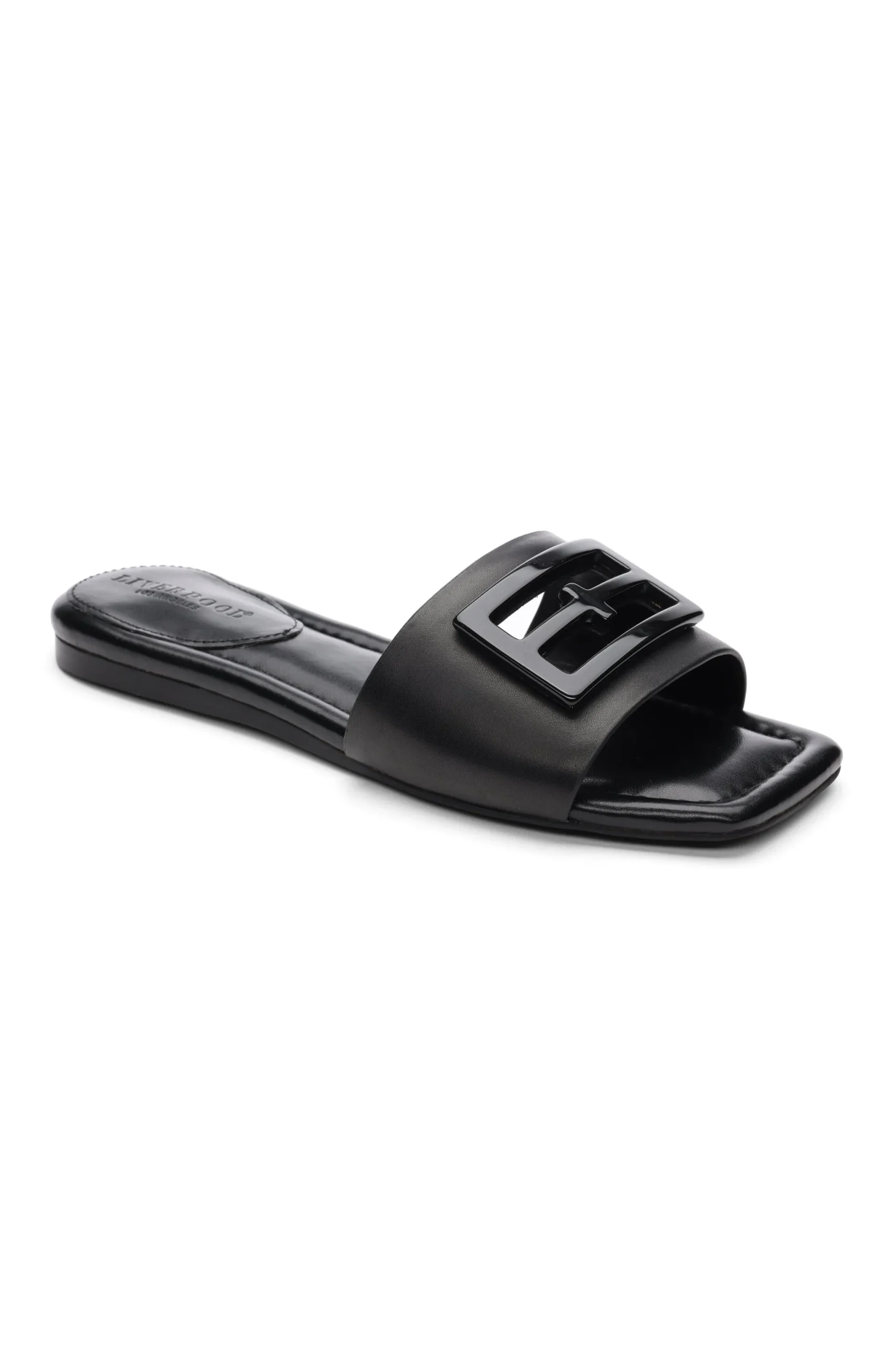 Sandals-Liverpool Los Angeles DUNBAR LOGO MEDALLION SANDALS Black