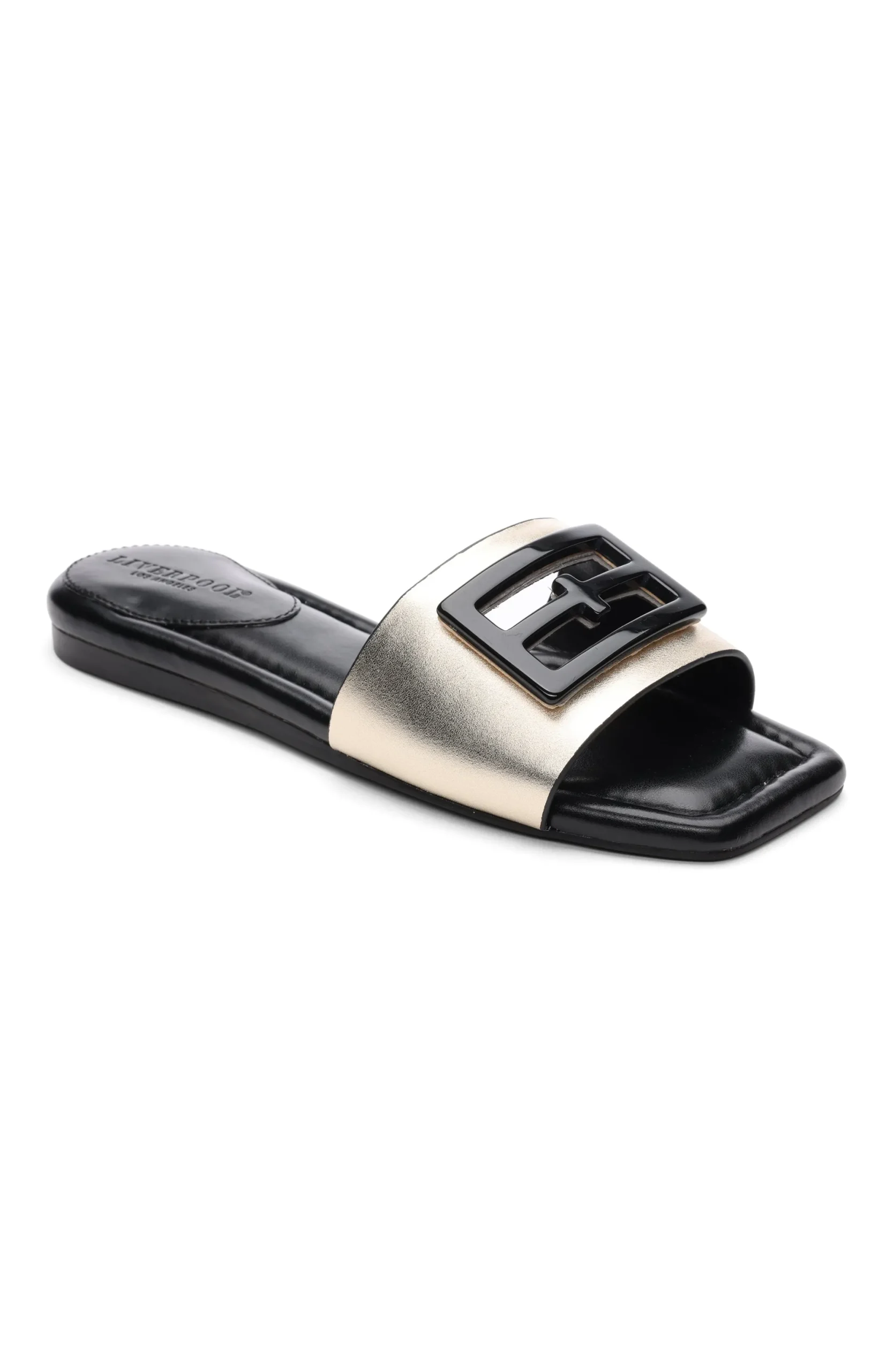 Sandals-Liverpool Los Angeles DUNBAR LOGO MEDALLION SANDALS Ltgold