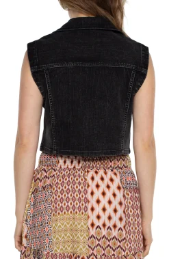 Jackets|Jackets-Liverpool Los Angeles ECO NOTCH COLLAR CROP VEST Rawlins