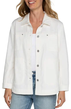 Mules-Liverpool Los Angeles ECO SHIRT JACKET Brightwhite
