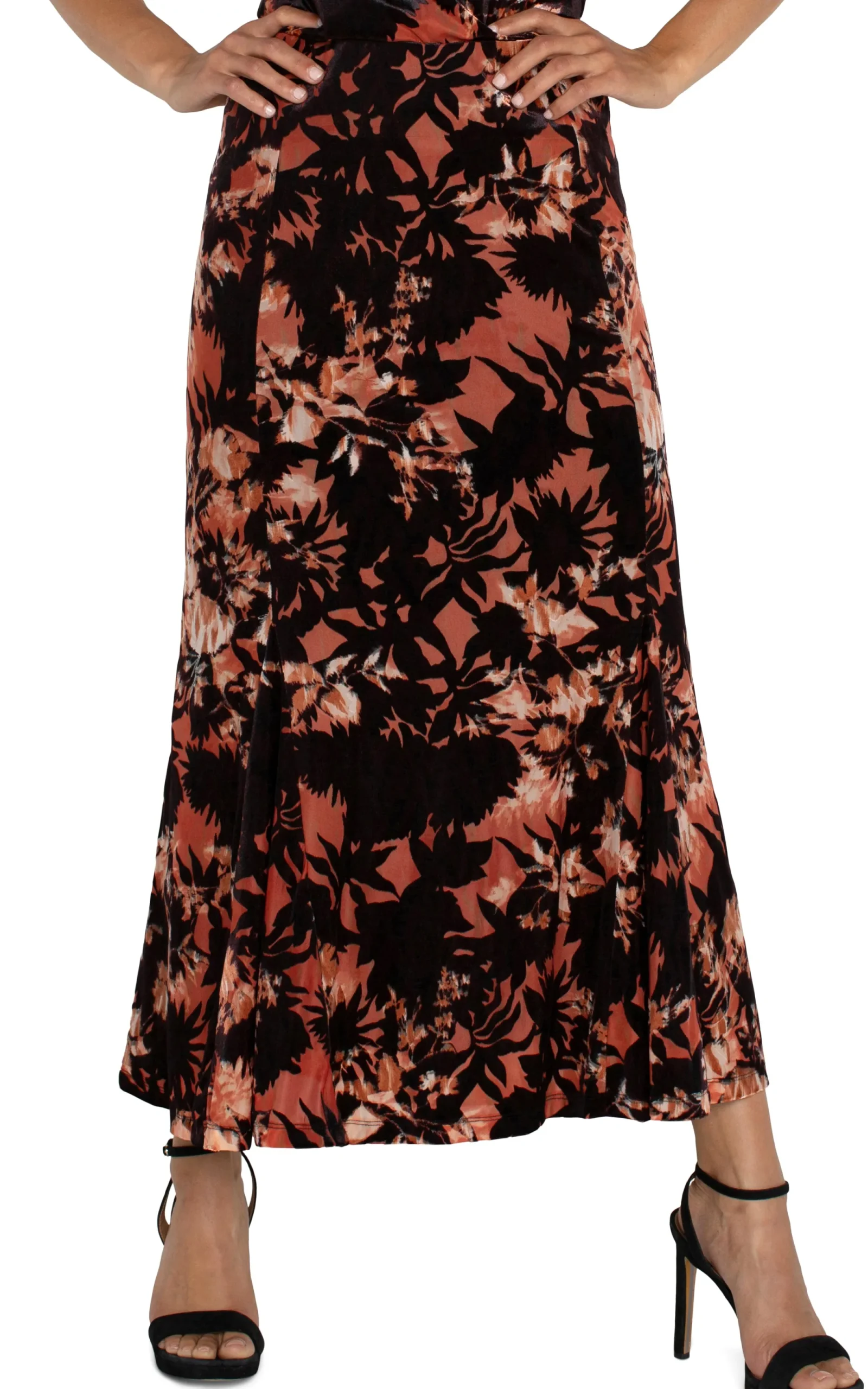 Skirts|Skirts-Liverpool Los Angeles FIT AND FLARE KNIT PULL ON SKIRT Fireopalburnout