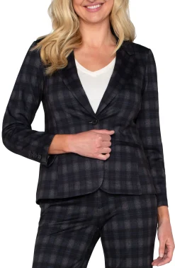 Jackets-Liverpool Los Angeles FITTED BLAZER Charcoalgreyblackberry