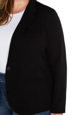 Jackets-Liverpool Los Angeles FITTED BLAZER Black