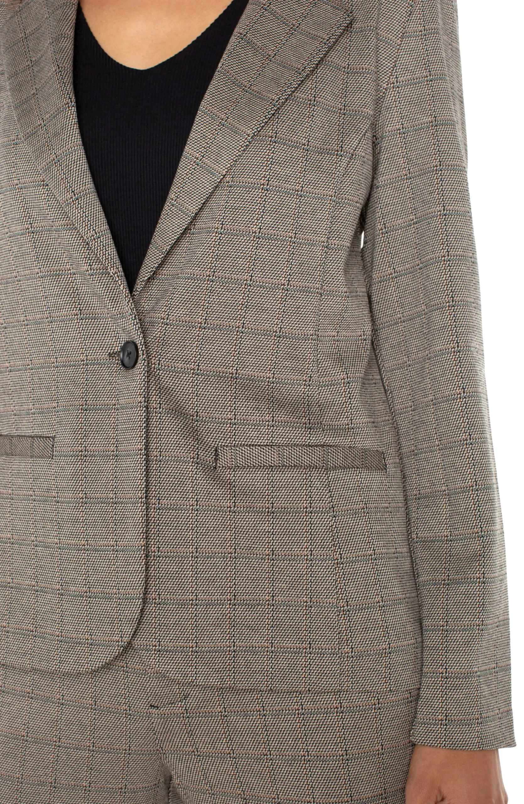 Jackets-Liverpool Los Angeles FITTED BLAZER Peppercornplaid