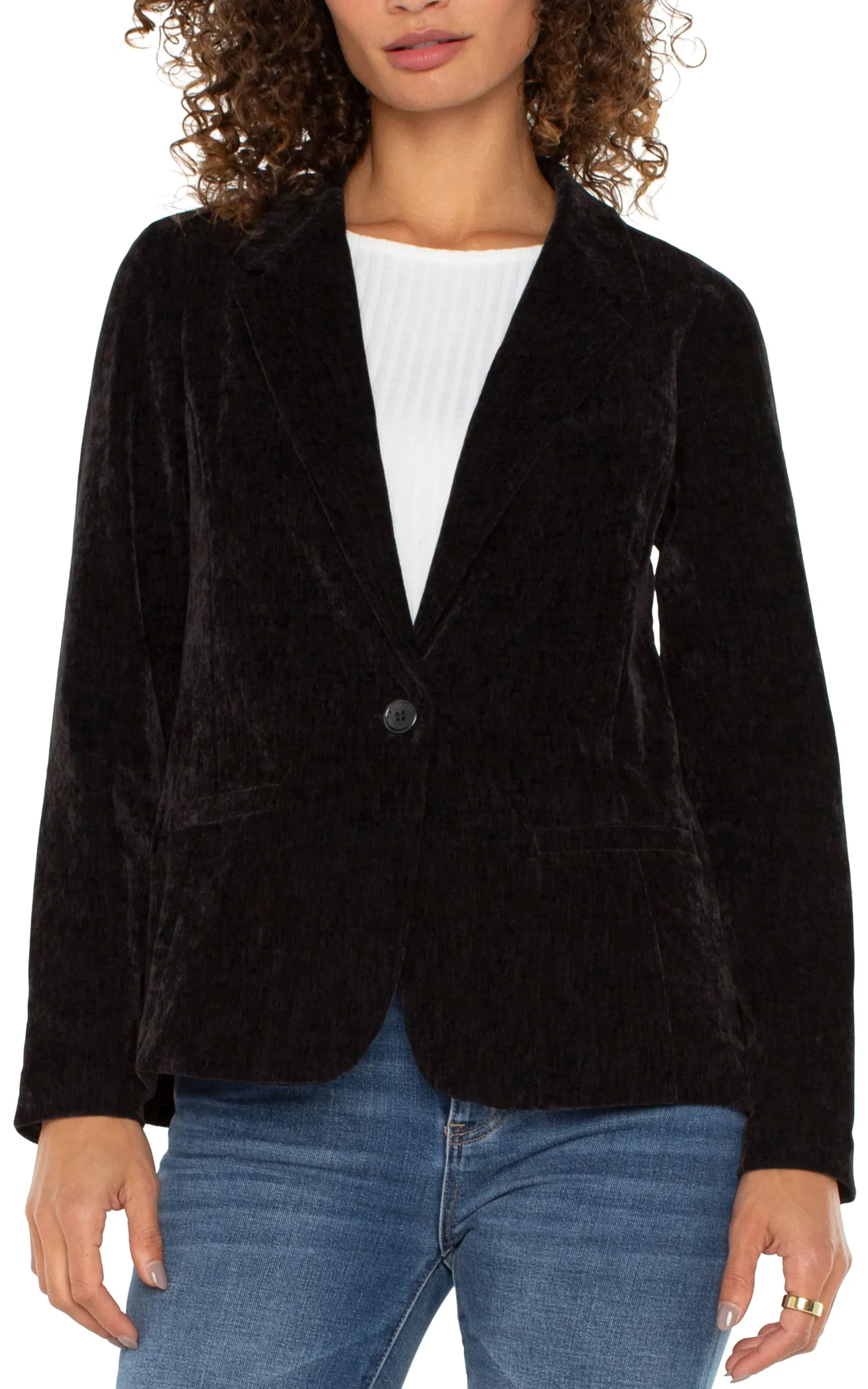 Jackets-Liverpool Los Angeles FITTED BLAZER Black