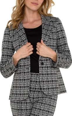 Jackets-Liverpool Los Angeles FITTED BLAZER Blackgreyplaid