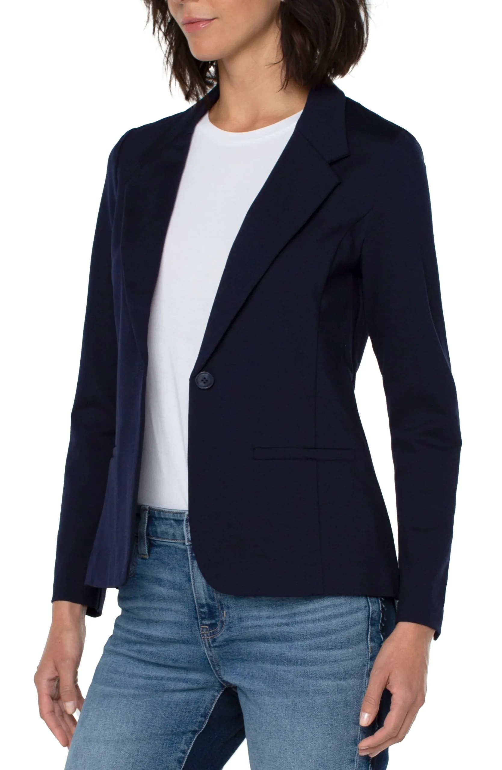 Jackets-Liverpool Los Angeles FITTED BLAZER SUPER STRETCH PONTE Cadetblue