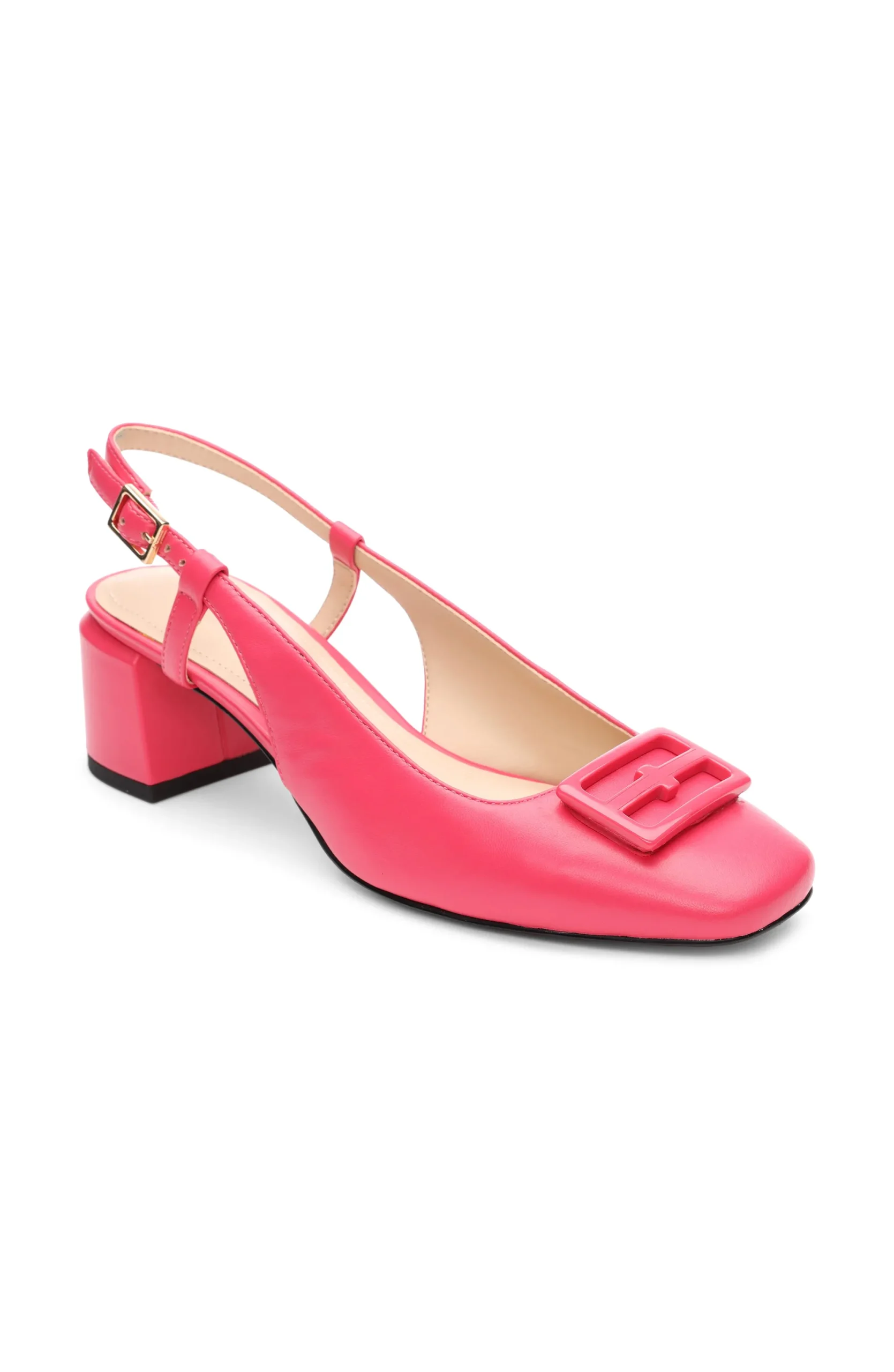 Flats-Liverpool Los Angeles GETTY SLINGBACK WITH LOGO MEDALLION Pinkpunch