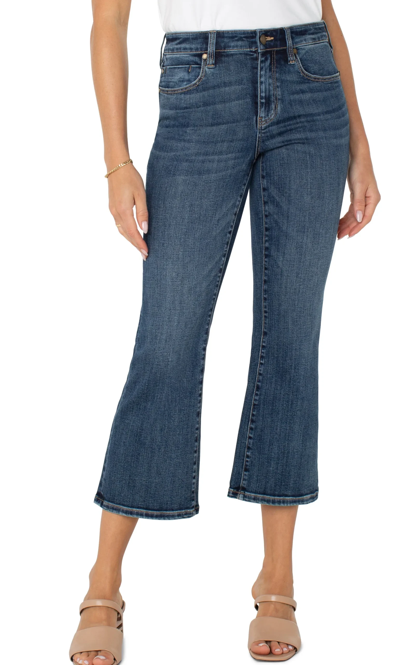 Jeans|Crops-Liverpool Los Angeles HANNAH CROP FLARE Bolsachica