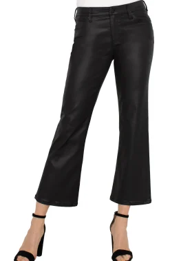 Jeans|Pants-Liverpool Los Angeles HANNAH CROP FLARE - ECO Coatedblack
