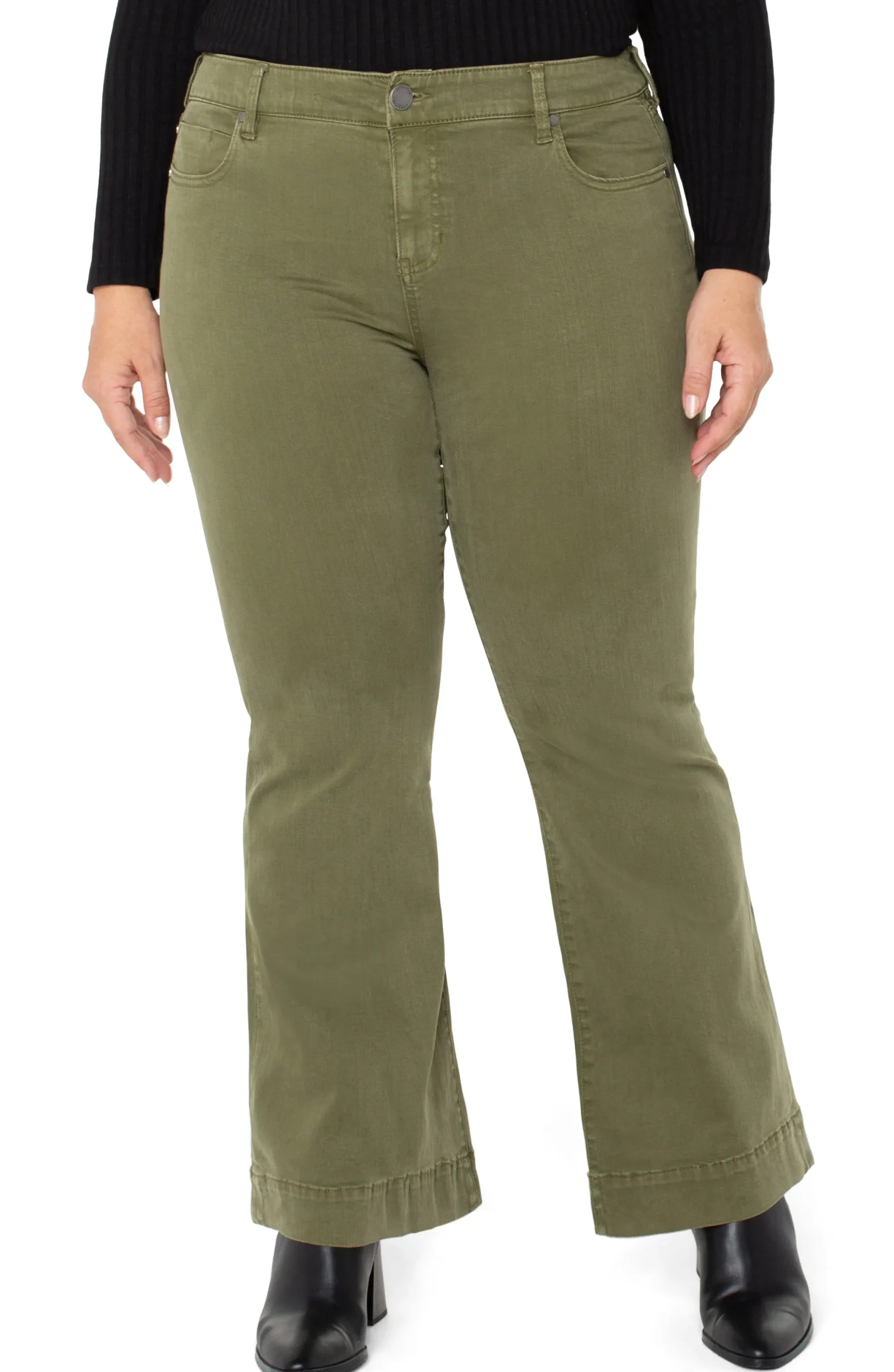 Jeans-Liverpool Los Angeles HANNAH FLARE WITH WIDE HEM Spanisholive
