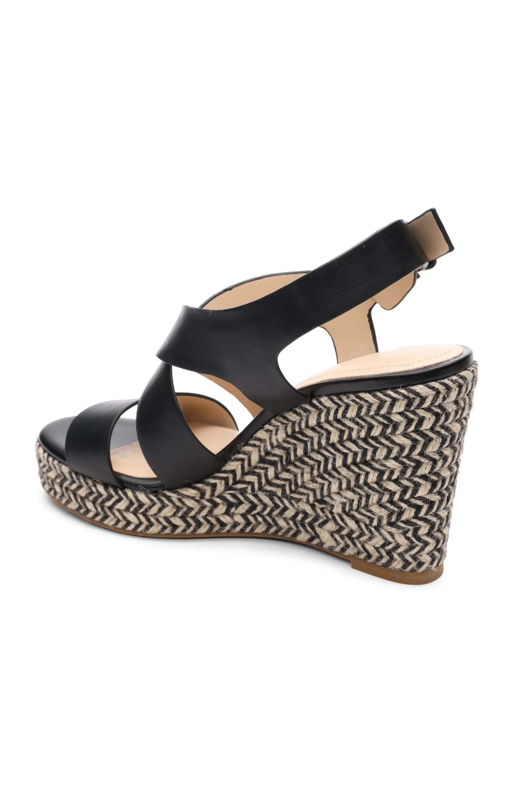 Wedges & Espadrilles-Liverpool Los Angeles HILLS ANKLE STRAP PLATFORM WEDGE Black